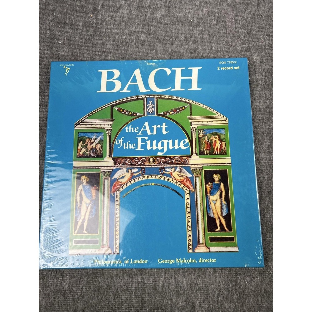 Bach Vinyl Record The Art Of The Fugue 2xLP Philomusica Sine Qua Non Blue 12"
